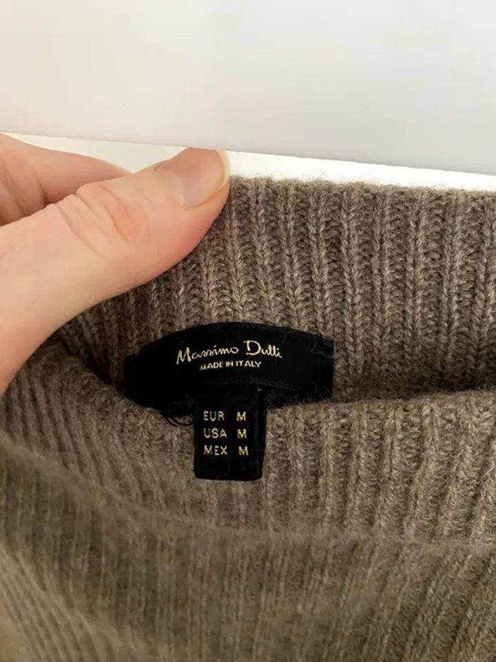 Юбка-миди Massimo Dutti рубчик бежевая M