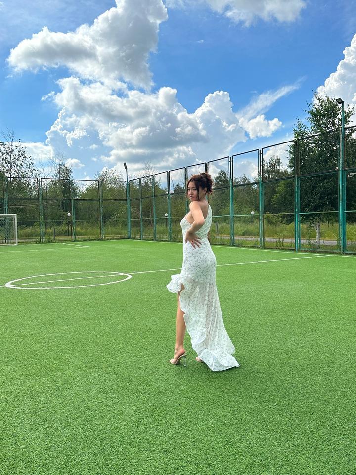 Шифоновое платье в пол