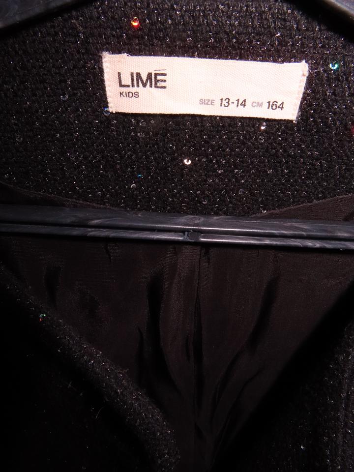 Черный твидовый пиджак Lime