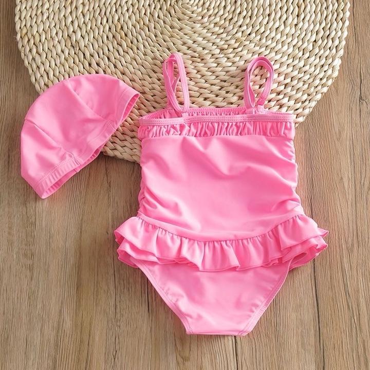 Розовый купальник для девочек