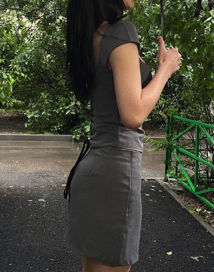 Серое платье🩶