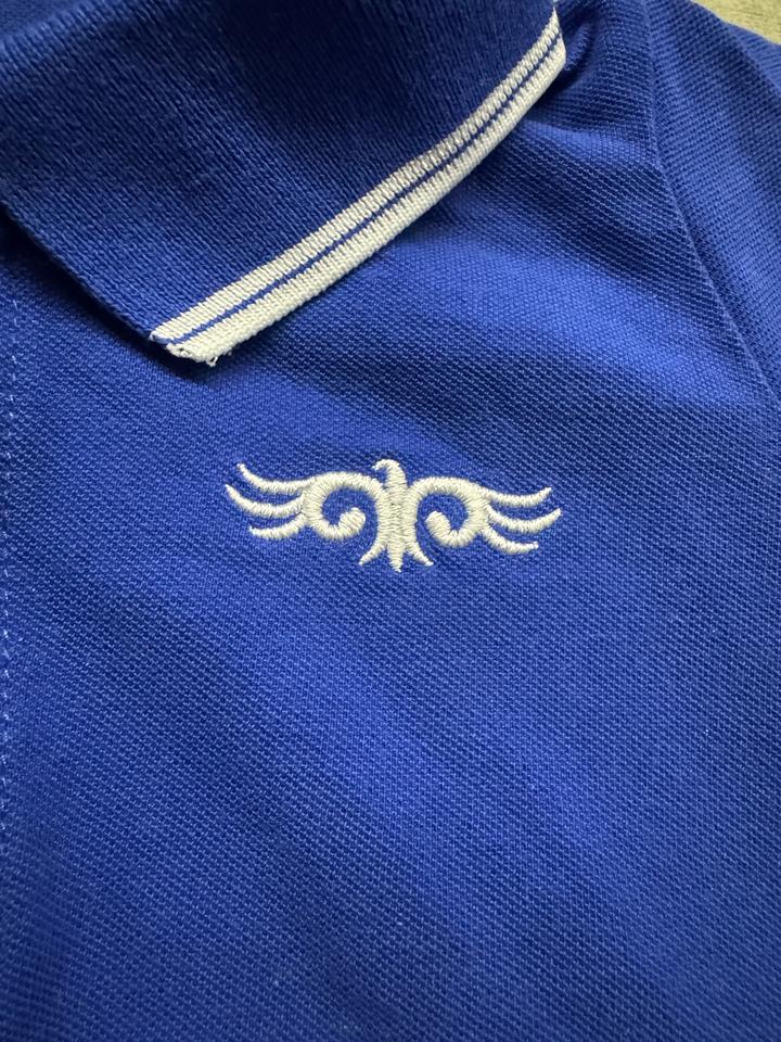 Футболка поло синего цвета Sabyrzhanayrin