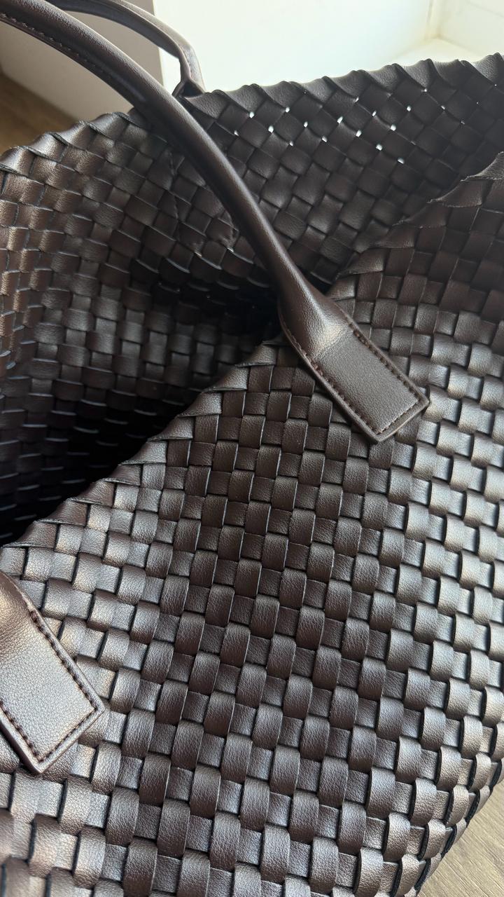 Сумка кожа плетенная