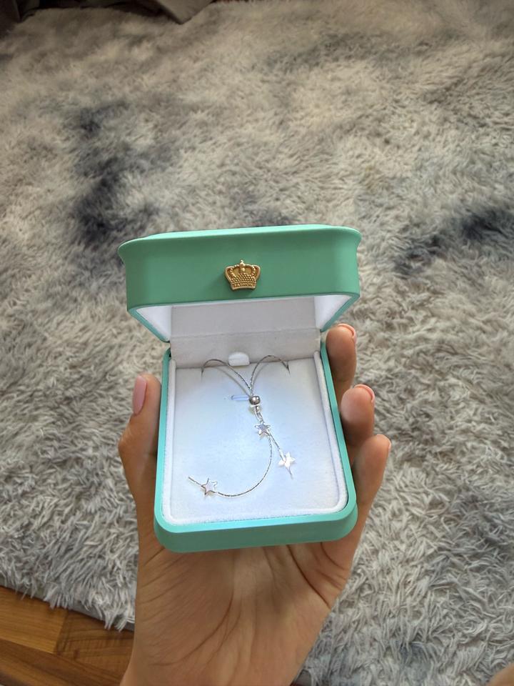 серебряная цепочка со звездочками