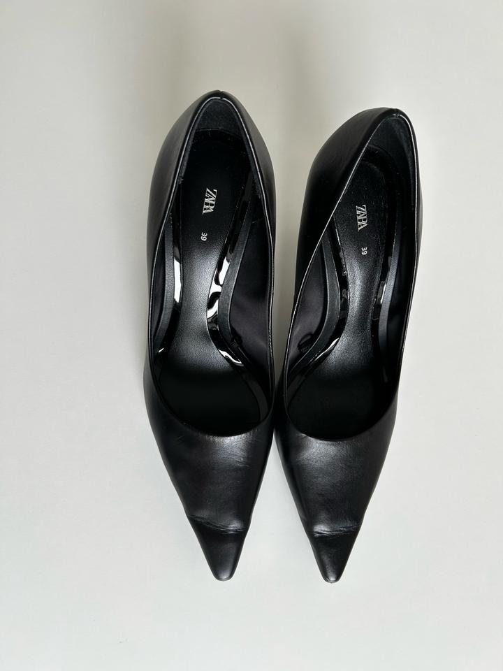 кожаные туфли zara