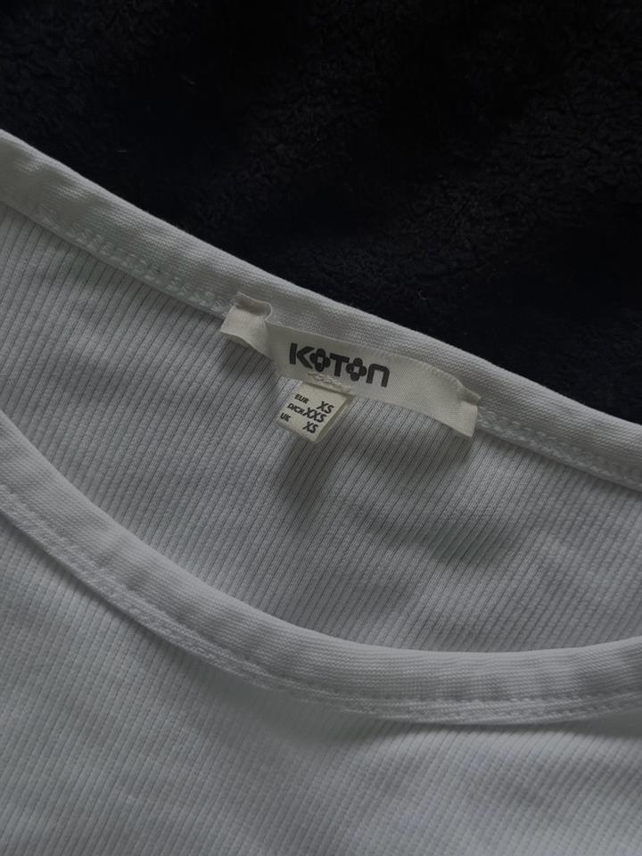 белый облегающий лонг из хлопка (Koton)