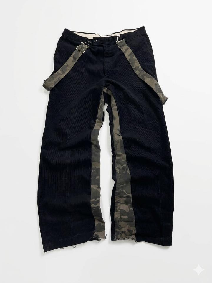 Кастомные вельветовые брюки КРЕСТЫ