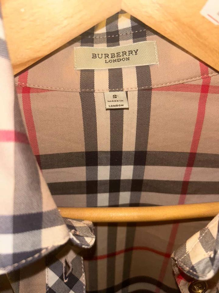 Burberry бежевое платье в клетку
