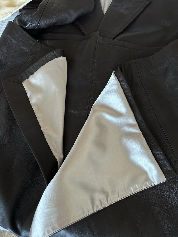 Тренч из натуральной телячьей кожи, размер L