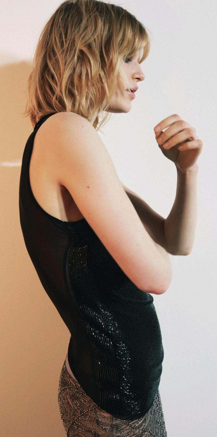 Топ комбинированный с бусинами ZARA новый