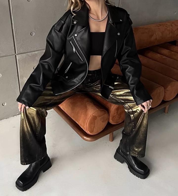 Куртка кожаная косуха Sugar Vanilla