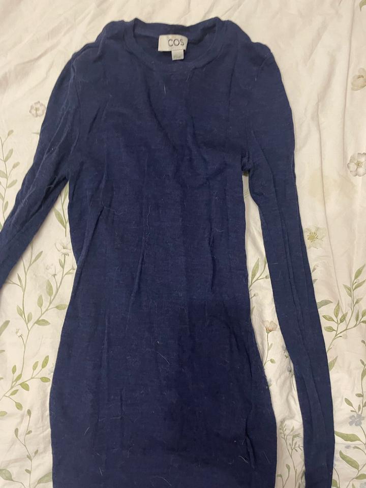 Синяя тонкая кофта COS