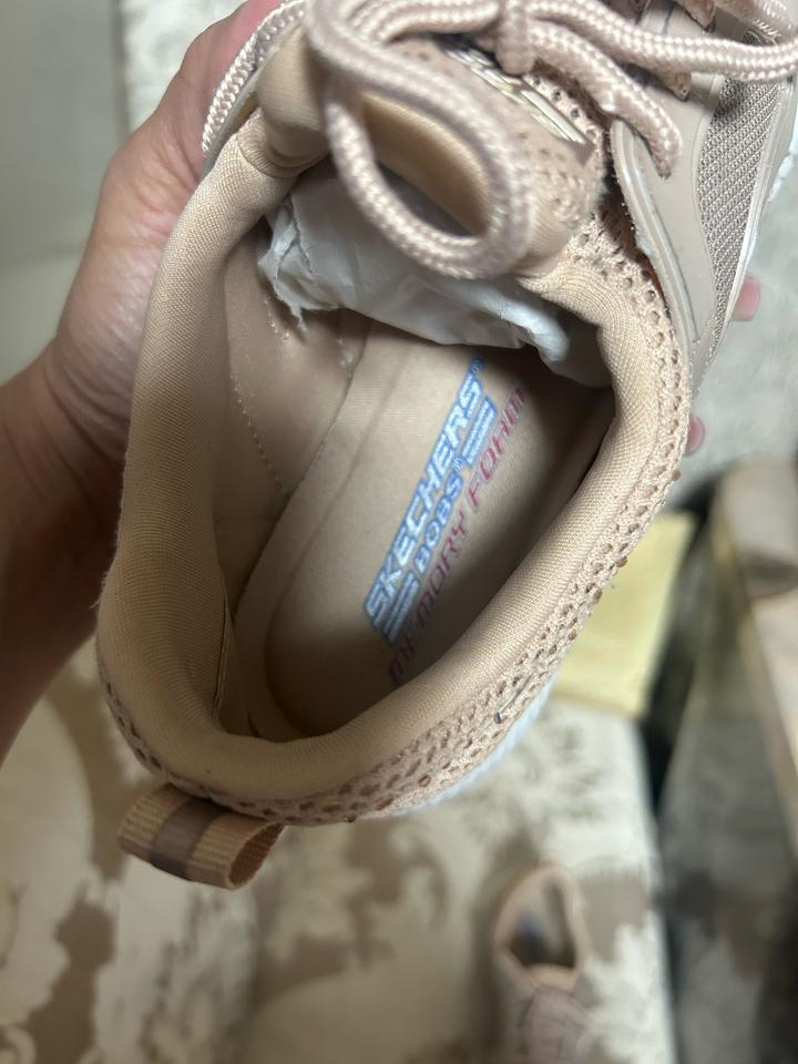 Оригинальные кроссовки Skechers BOBS со стразами (Rose Gold)