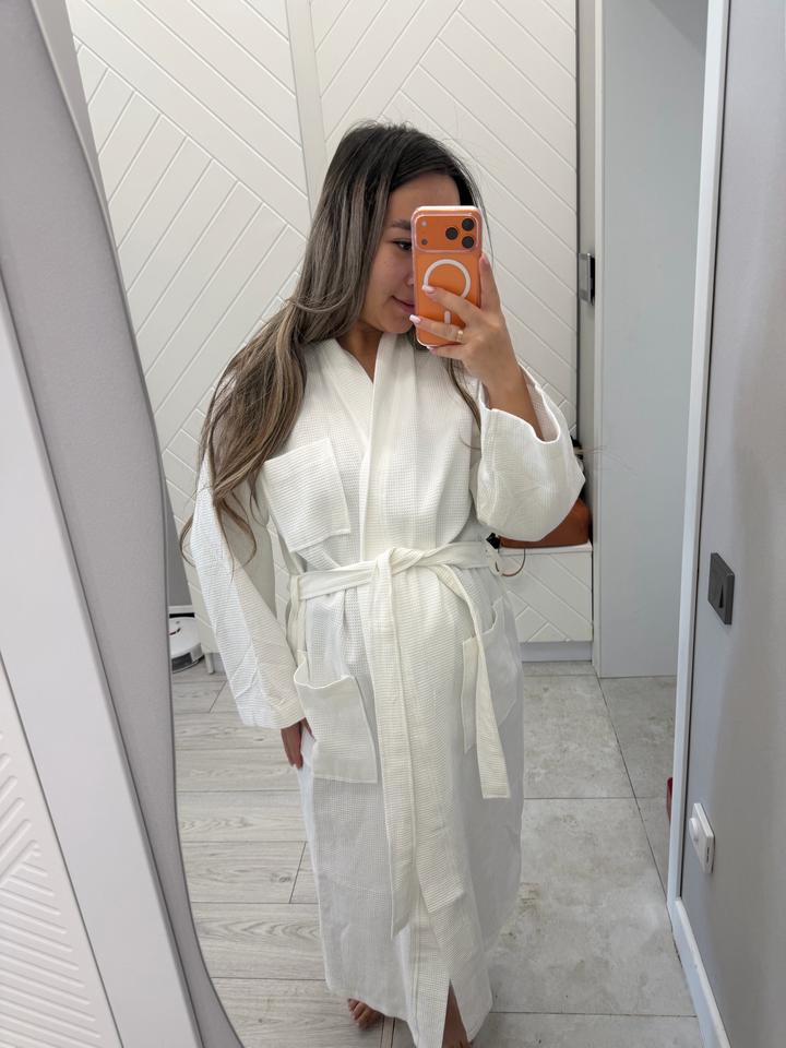 Вафельный халат новый