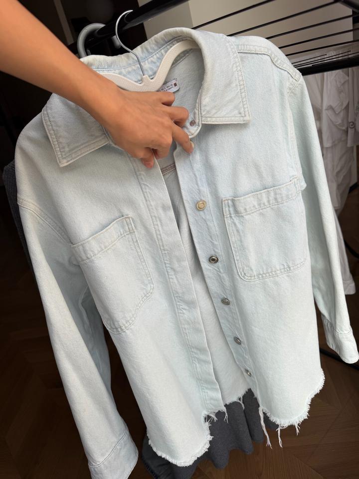 Zara джинсовка рубашка