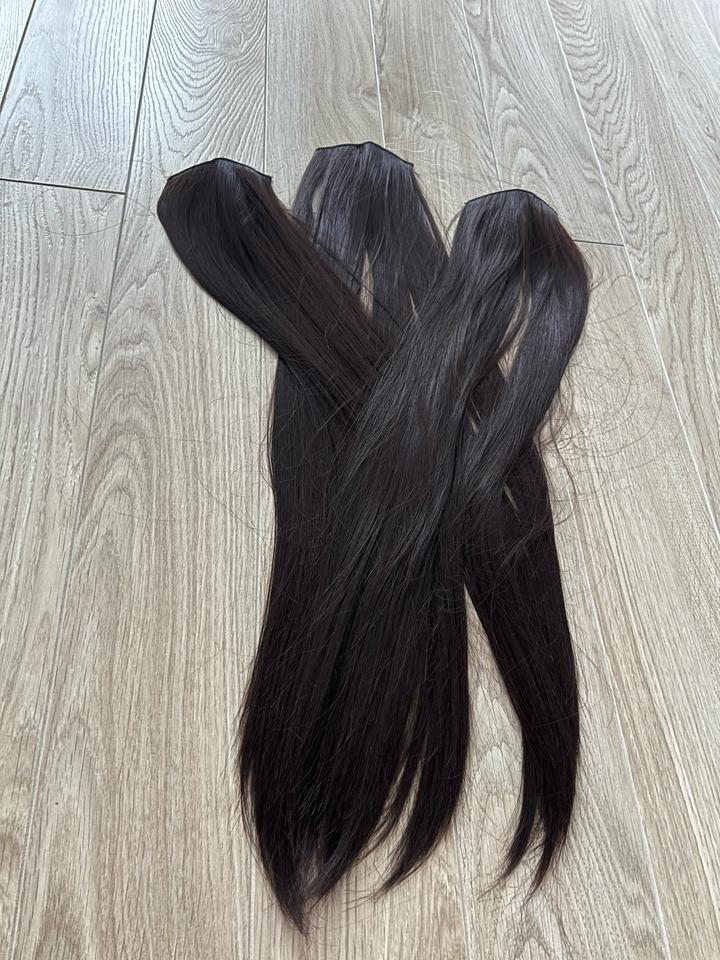 Волосы на заколках