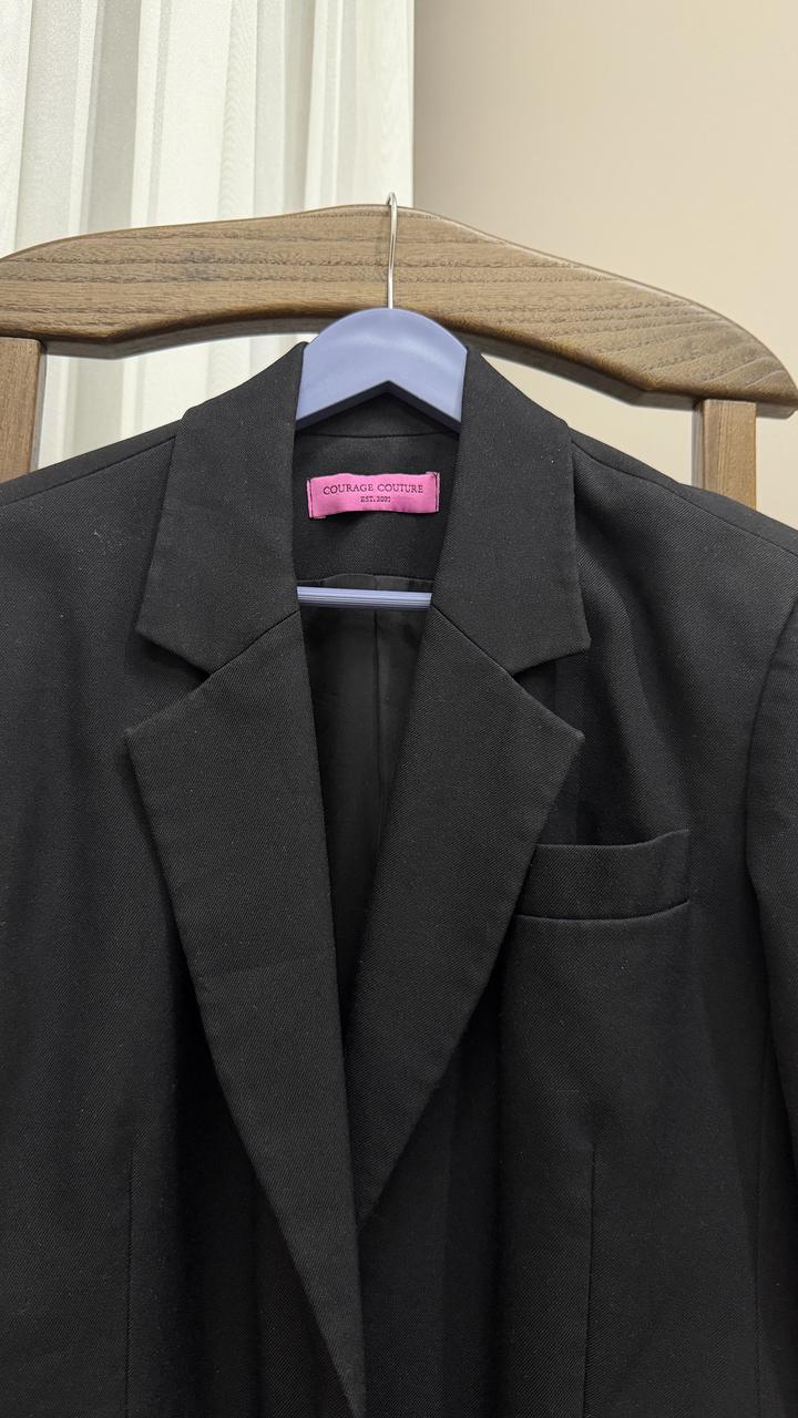 Черный пиджак Courage Couture размер S-M оверсайз фасон