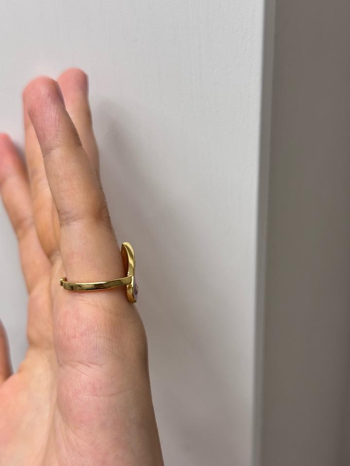 Элегантное красивое кольцо сердечко / ювелирные изделия / украшения