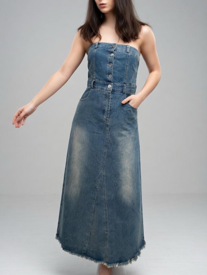 Сарафан джинсовый
