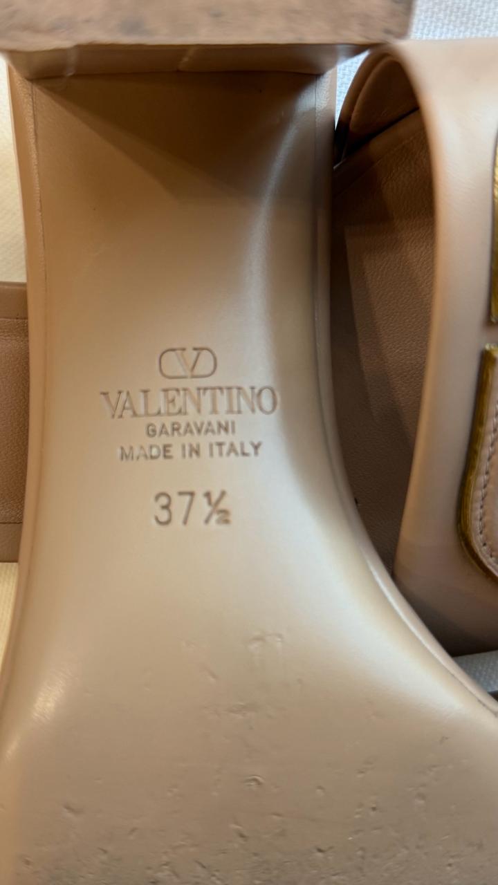 VLogo Signature Leather Slide Sandal 60Mm