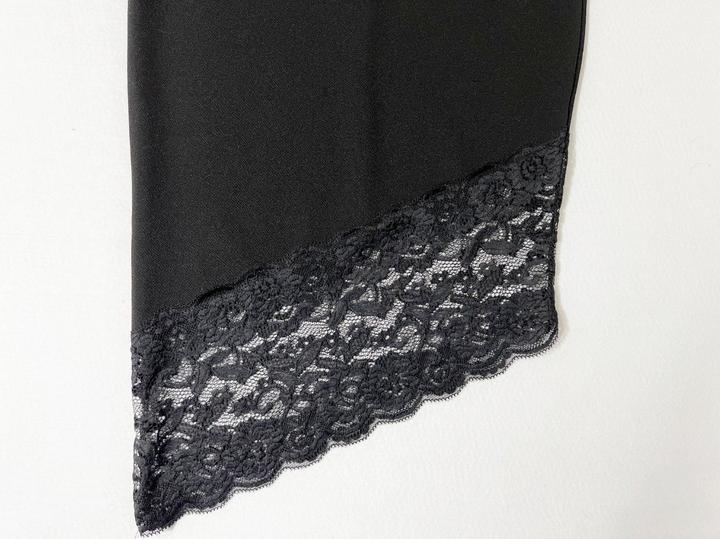 Юбка Англия р S/M 44-46 черная миди асимметричная карандаш с кружевом футляр