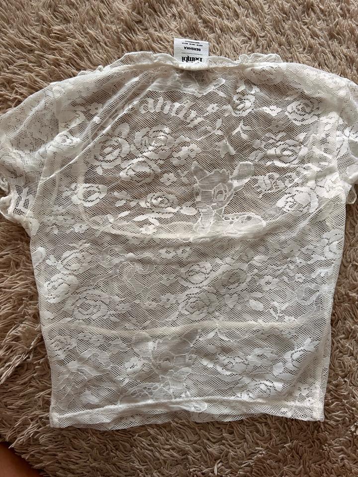 кружевной топ bershka