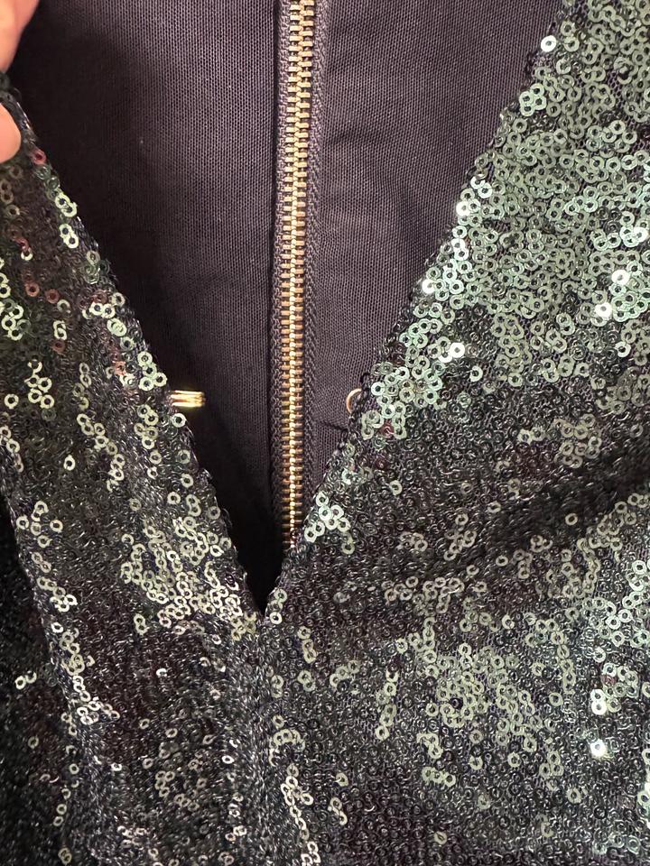 мини-платье Bronx & Banco с длинным рукавом и пайетками (Изумрудный/Темно-зелены