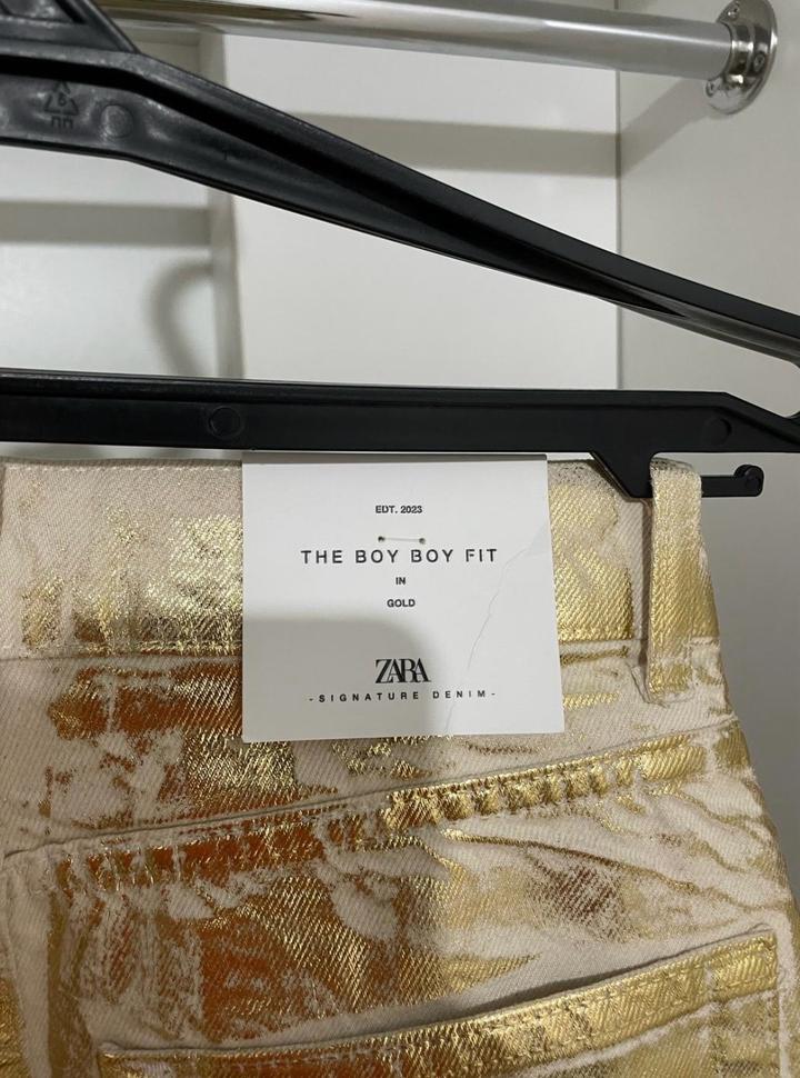 Золотые джинсы Zara оригинал