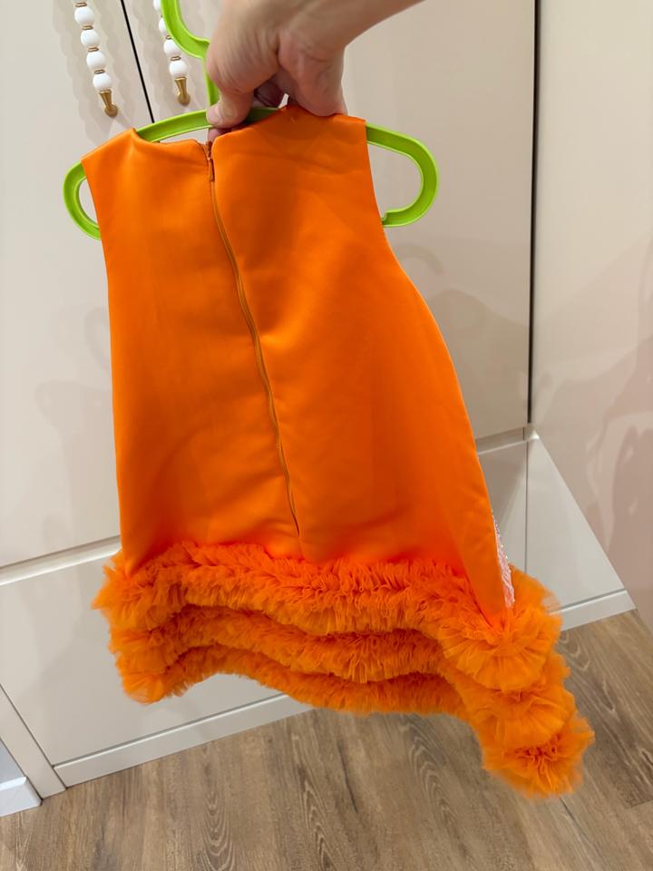 Платье нарядное оранжевое на девочку 5 лет