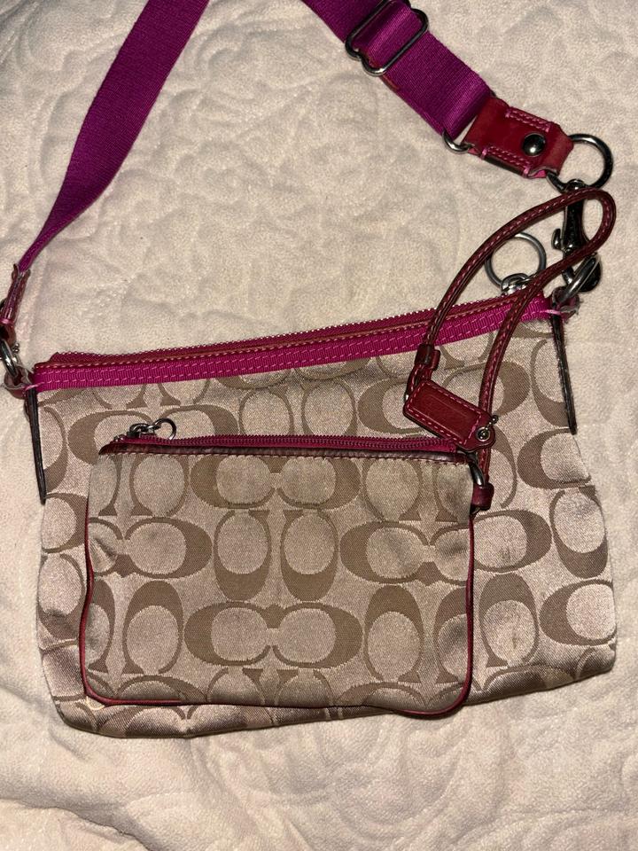 Coach Poppy Crossbody сумка в комплекте со съемным кошельком