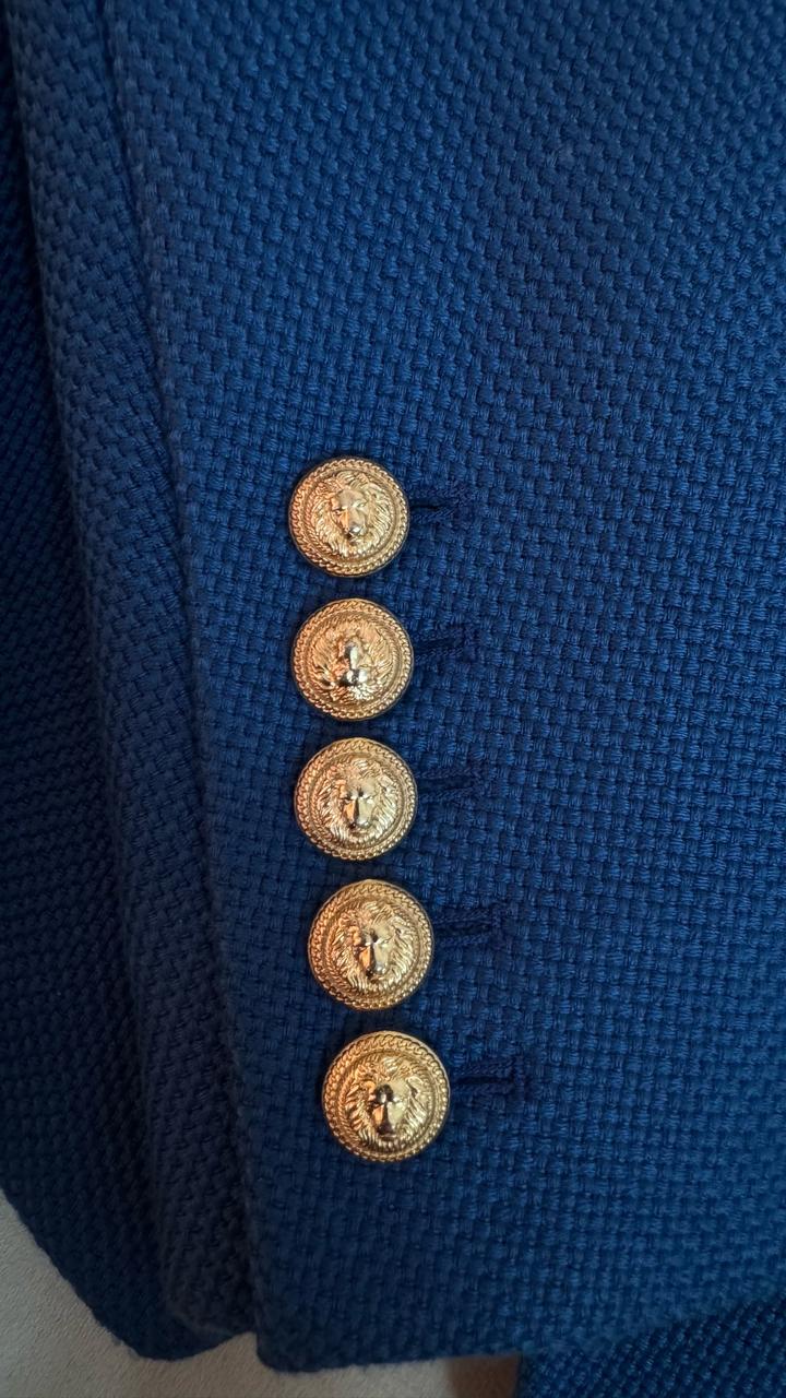 Синий пиджак Balmain