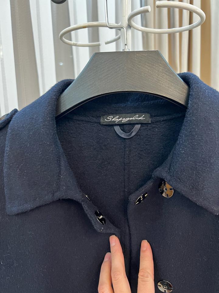 Пальто темно-синее