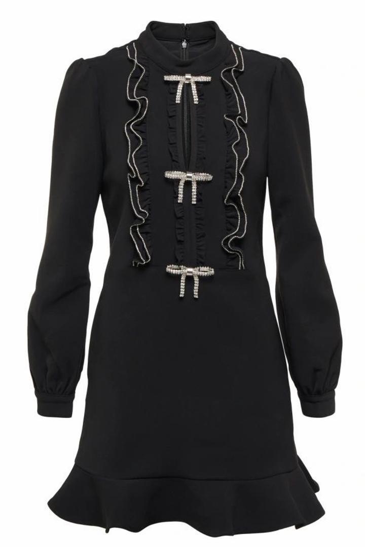 Чёрное платье Self-portrait