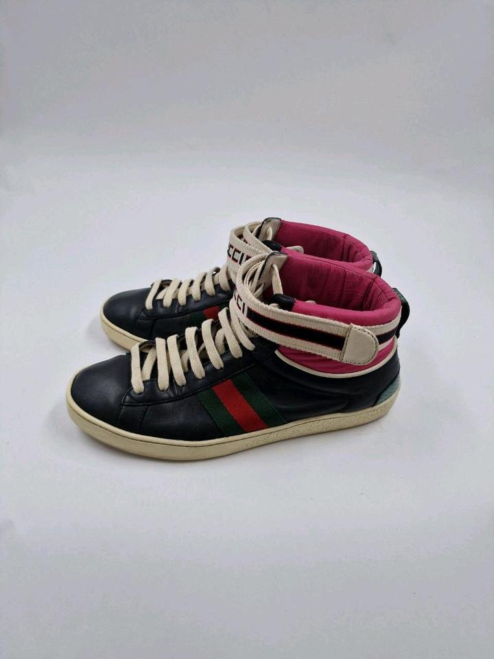 Чёрные кроссовки Gucci
