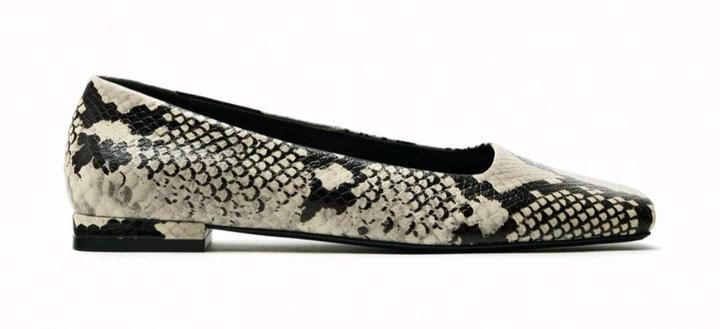 КОЖАНЫЕ БАЛЕТКИ ЗМЕИНЫЙ УЗОР