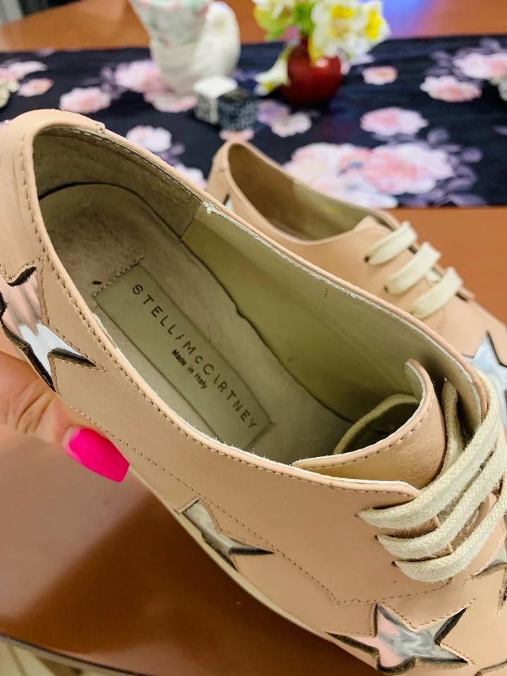 Броги из нежной розовой кожи