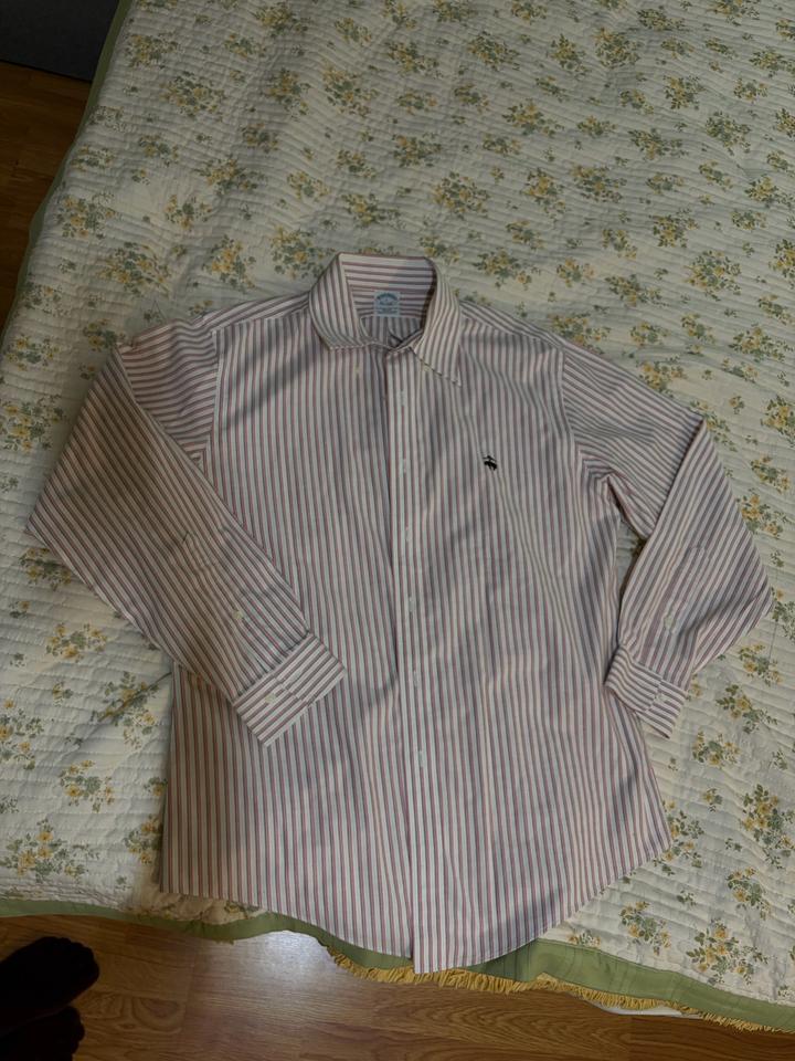 Non iron рубашка в полоску в L размере