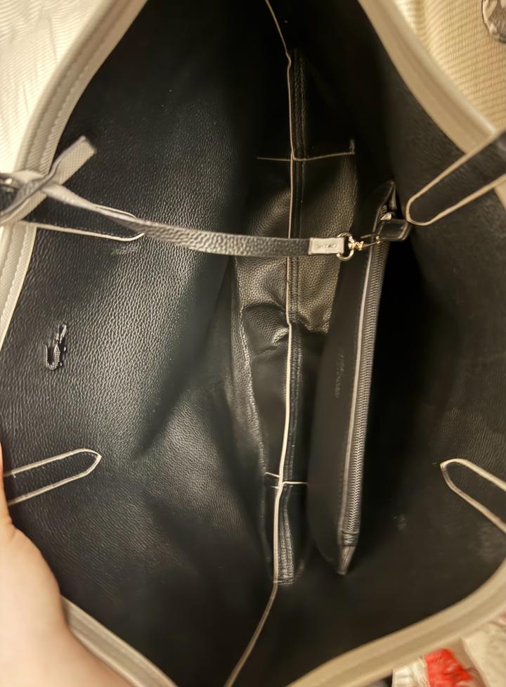 Lacoste Tote Bag серый, черный