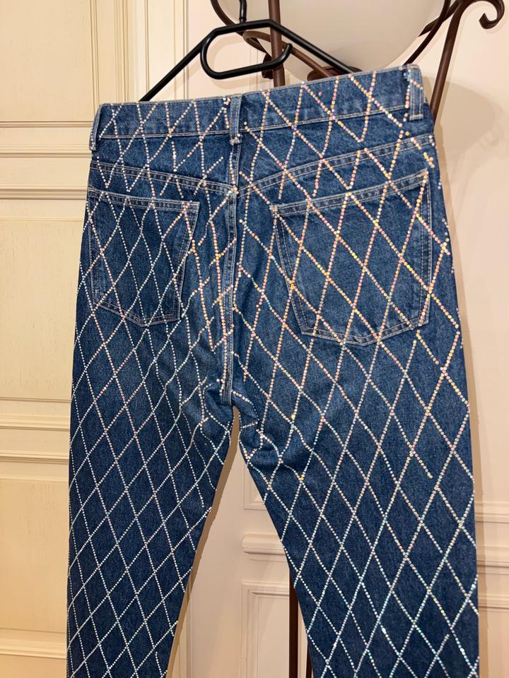 Джинсы со стразами Zara 36